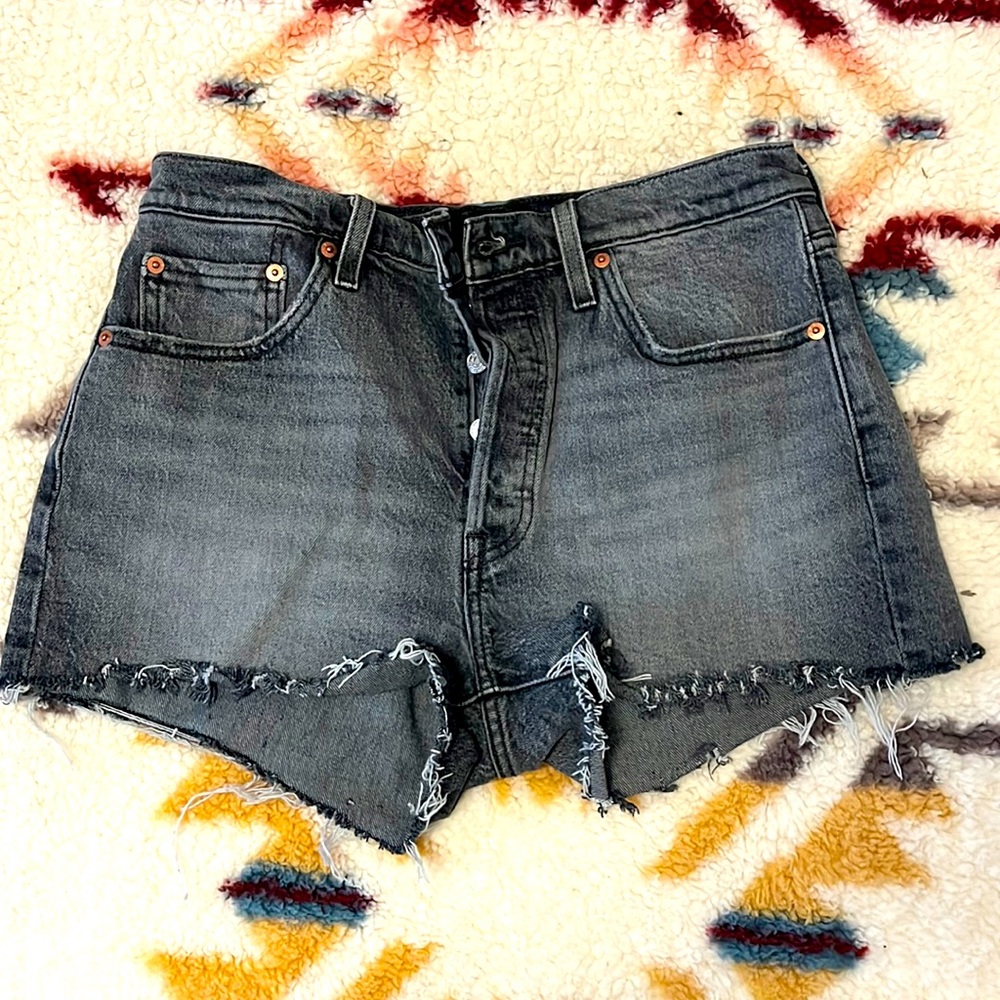 Levi’s distressed shorts